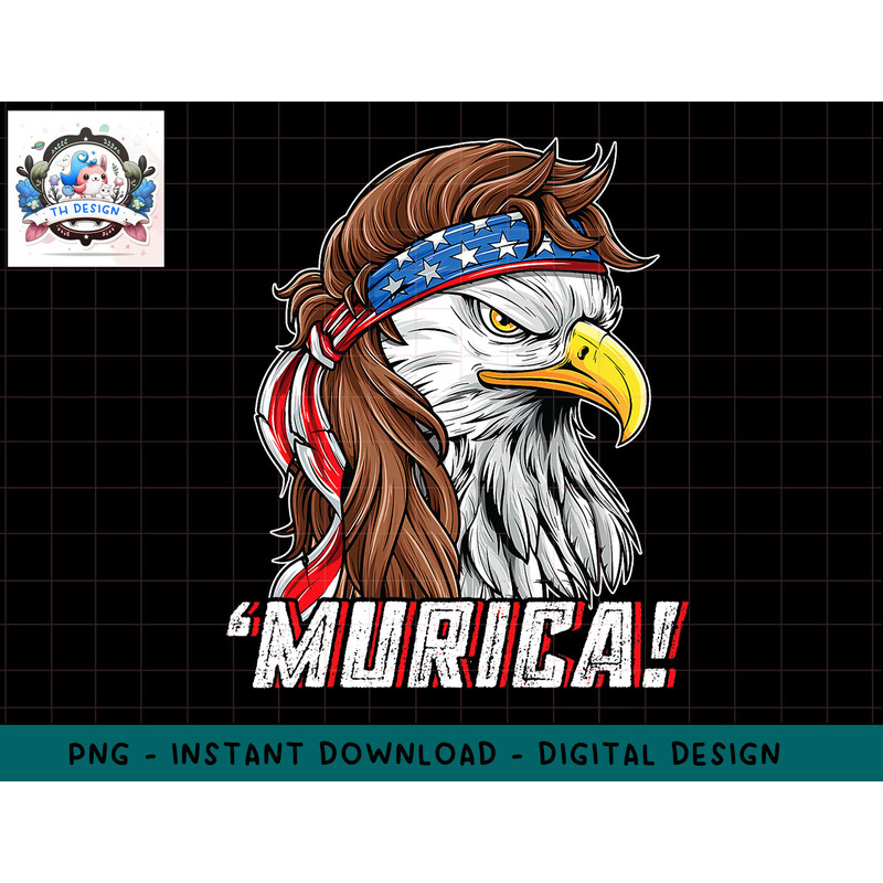 4th of July Eagle Mullet Murica American Flag USA Merica T-Shirt copy.jpg