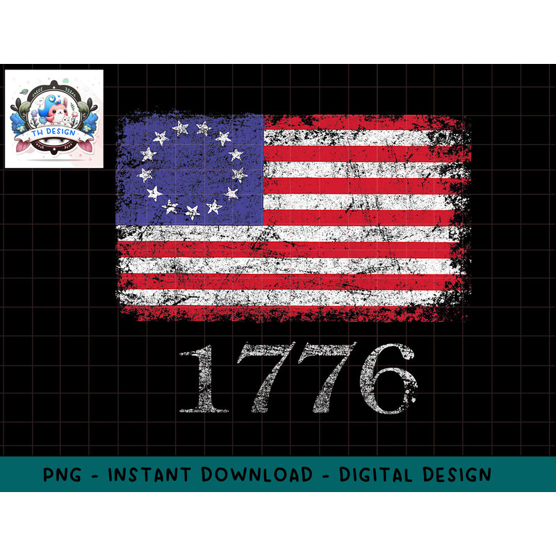 4th Of July T Shirt American Flag Betsy Ross 1776 Men Women T-Shirt copy.jpg