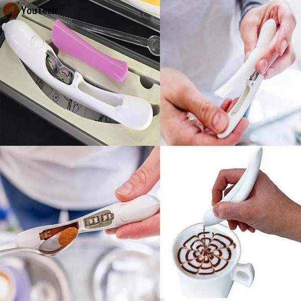 Latte Pen Electric Coffee Pen Spice Pen for Food Art DIY Cre - Inspire  Uplift