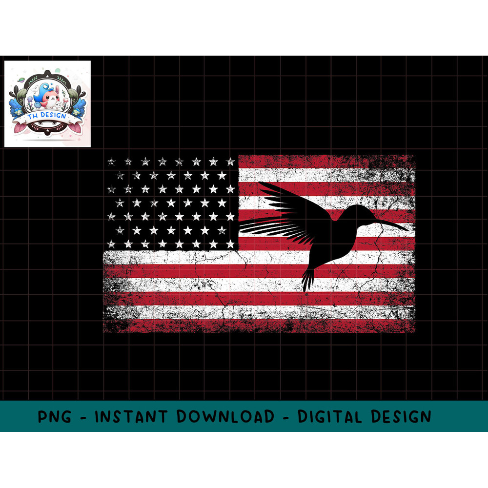 American Flag Hummingbird Bird Lover 4th of July Birding USA T-Shirt copy.jpg
