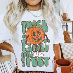retro halloween shirt, trick or treat shirt, vintage pumpkin halloween shirt, retro fall shirt, fall shirt women, ghost