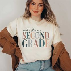 cute second grade teacher shirt, teacher shirt for 2nd grade, 2nd grade teacher tshirt, oh hey second grade shirt, secon