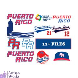 puerto rico world baseball classic bundle svg cutting files