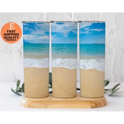 beach and sea tumbler | ocean waves tumbler | summer tumbler | vibrant tumbler| insulated tumbler | travel tumbler