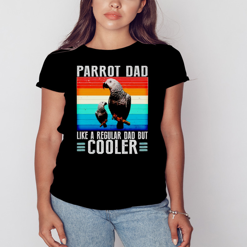 Parrot dad like a regular dad but cooler vintage shirt, Unisex Clothing, Shirt for men women, Graphic Design