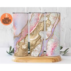 sparkling geode glitter tumbler, perfect for any occasion, durable and stylish sublimated tumbler