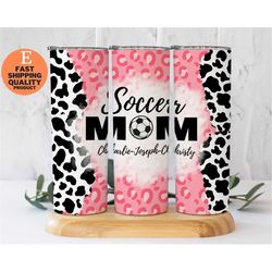 personalized eye catching soccer mom tumbler, stainless steel soccer mom tumbler, soccer mom gift idea, soccer mom acces