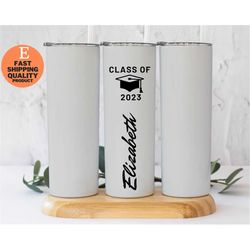 personalized class of 2023 graduation tumbler, 20oz stainless steel graduation tumbler, graduation gift for high school