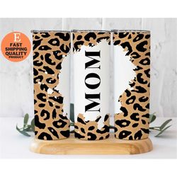 cheetah print mom tumbler, mom tumbler with cheetah design - stainless steel tumbler, eye catching  mom tumbler