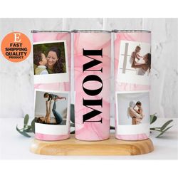 pink floral mom stainless steel tumbler - perfect gift for mother's day, vibrant and adorable mom tumbler