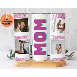 pink mom stainless steel tumbler - perfect gift for mother's day, vibrant and adorable mom tumbler