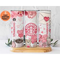 personalized pink starbucks love tumbler, starbucks inspired tumbler, love inspired tumbler, glitter starbucks tumbler