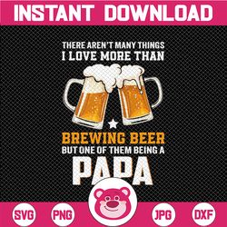 There Aren't Many Things I love More Than Brewing Beer But One Of Them Is Being A Papa PNG file for Sublimation Digital