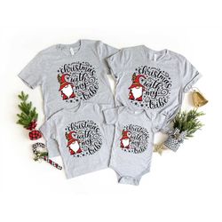 christmas with my tribe shirt, gnome shirt, christmas gnome, christmas shirt, christmas family shirt, merry christmas sh