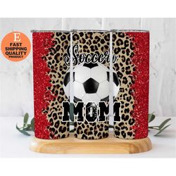 soccer mom 20oz skinny tumbler, glitter tumbler, sport tumbler, soccer ball, sports mom, sports, mom, mama, soccer mama