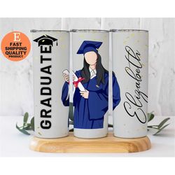 personalized graduation tumbler - 20oz stainless steel tumbler, congratulations graduate - personalized stainless steel