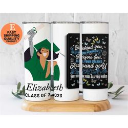 personalized class of 23 affirmation tumbler, inspirational tumbler, motivational drinkware, customized water bottle, mi