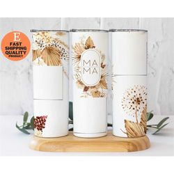 floral mama tumbler - gift for mom, mama floral tumbler - mother's day gift idea, eye catching floral tumbler - gift for