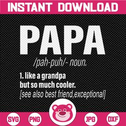 funny papa svg, papa definition svg, papa gift svg , papa quote dictionary, distressed, vintage, vector svg, svg design