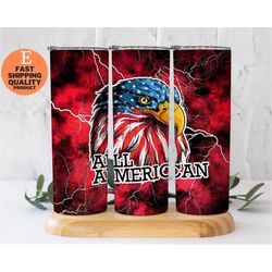 patriotic american eagle stainless steel tumbler for 4th of july celebrations, celebrate independence day with this amer