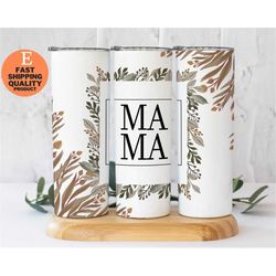 mama 20oz stainless steel tumbler - insulated travel cup, stainless steel tumbler for mom - 20oz insulated tumbler