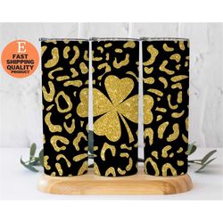 Gold Glitter Shamrock Tumbler for St. Patrick's Day, Shine Bright on St. Patrick's Day with this Gold Glitter Shamrock T