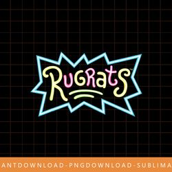 nickelodeon rugrats neon logo png, sublimate, digital print