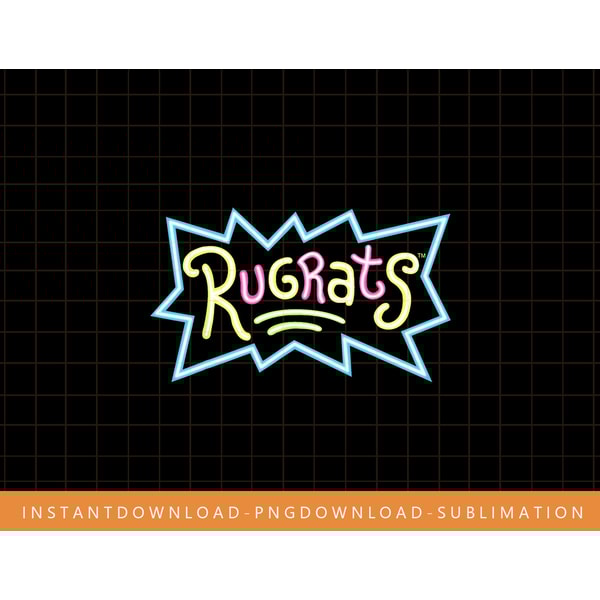 Nickelodeon Rugrats Neon Logo png, sublimate, digital print | Inspire ...