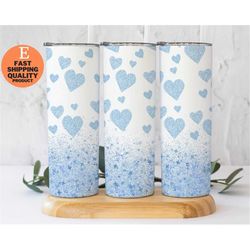adorable glitter heart valentine tumbler, adorable gift for valentines day, custom made handmade tumbler