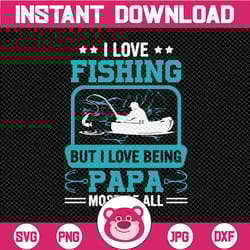 i love fishing but i love being papa most of all svg fathers day cricut, digital download svg/png