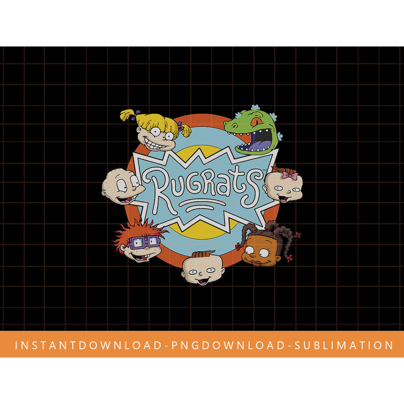 Nickelodeon Rugrats Reptar and Friends Cheesin png, sublimate, digital print.jpg