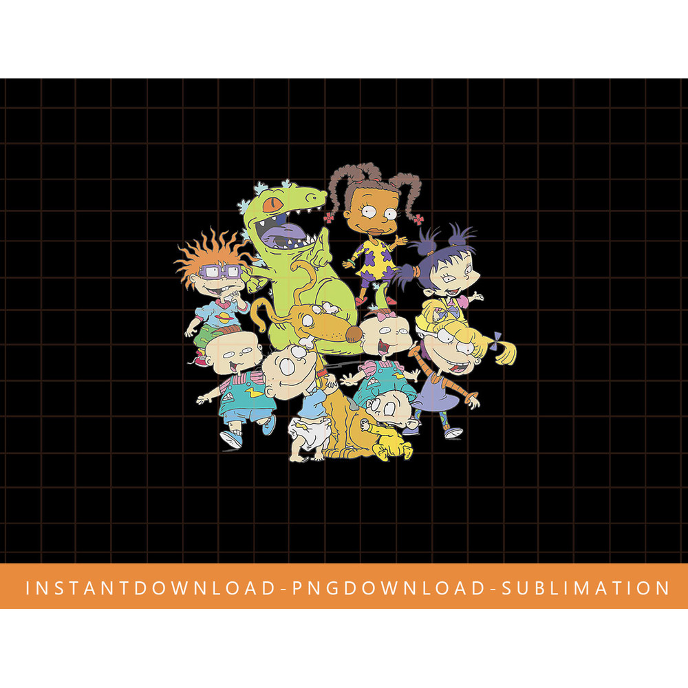 Nickelodeon Rugrats Reptar and Friends Good Times png, sublimate, digital print.jpg