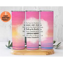 seamless beach tumbler, summer beach rules, summer quotes, funny beach quotes, handmade ocean theme tumbler, beach rules