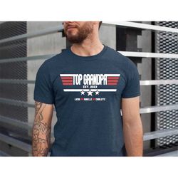 top grandpa t-shirt with kids names and year, custom gift for grandpa shirt, christmas gifts grandpa shirt, gift for gra