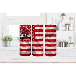tumbler wrap for university miami redhawks