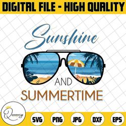 sunshine and summer time png, summer vibes sublimation design download, lake png, summer sunglasses png, sunshine and su