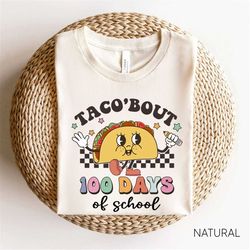 family both taco bout 100 days of school shirt for toddler kids boy girls, 100 days celebration shirt, preschool kinderg