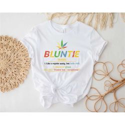 bluntie auntie funny t-shirt, personalized aunt shirt, custom gift for aunt