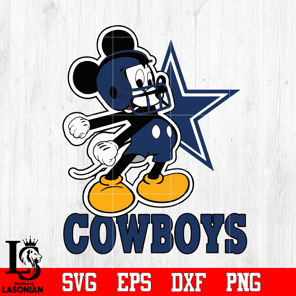 Mickey Football, Dallas Cowboys Mickey, Dallas Cowboys Svg.jpg