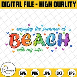 enjoying the summer at beach with my wife png sublimation - sublimation design - dtg printing - sublimation design downl