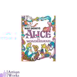 retro alice in wonderland walt disney svg cutting files