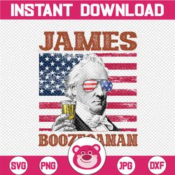 James Boozecaman PNG, Presidents drinking, American flag bandana, Retro Vintage Summer 4th of July, USA Independent day