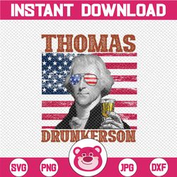 Thomas Drunkerson PNG, Presidents drinking, American flag bandana, Retro Vintage Summer 4th of July, USA Independent day