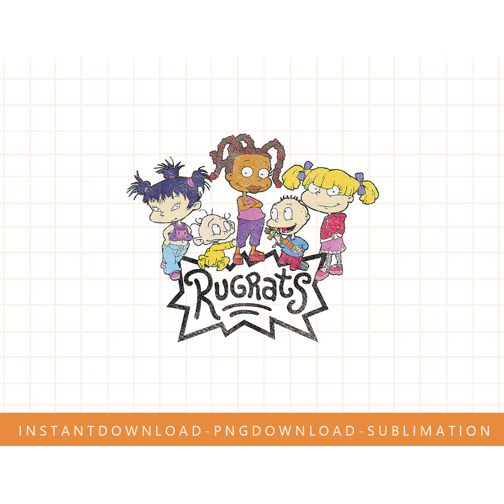 Nickelodeon Rugrats Vintage 90 s Logo png, sublimate, digital print.jpg