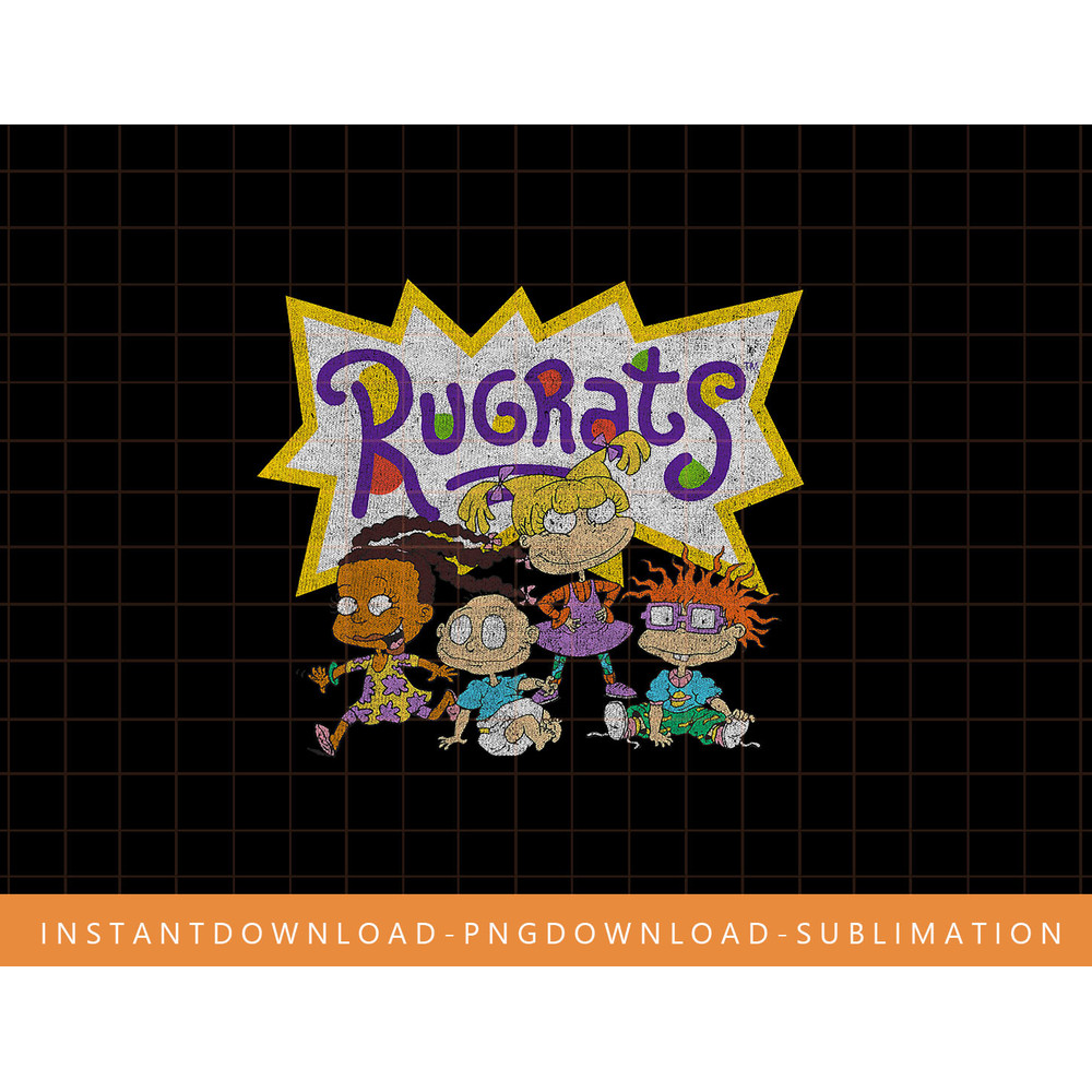 Nickelodeon Rugrats Vintage Group Shot Logo png, sublimate, digital print.jpg