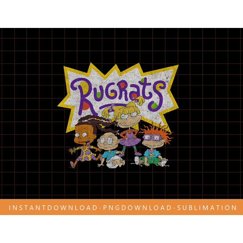 Nickelodeon Rugrats Vintage Group Shot Logo png, sublimate, digital print.jpg