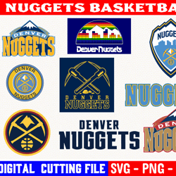 denver nuggets svg, basketball team svg, basketball team bundle, clipart png vinyl cut file, cricut, silhouette file