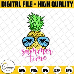 summer time pineapple sublimation designs downloads, pineapple with sunglasses png, digital download, summer sublimation