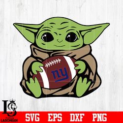 New York Giants Baby Yoda, Baby Yoda svg, digital download