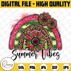 summer vibes rainbow png, sublimation print, direct print file, summer sublimation png, vintage retro print, hippie png